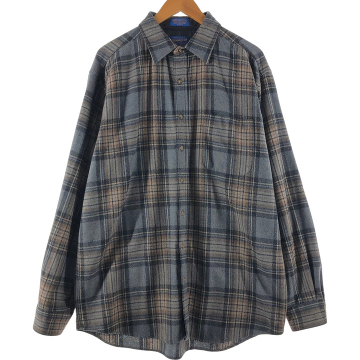 Pendleton Check Pattern Wool Shirt, Men's Size L / eaa504555