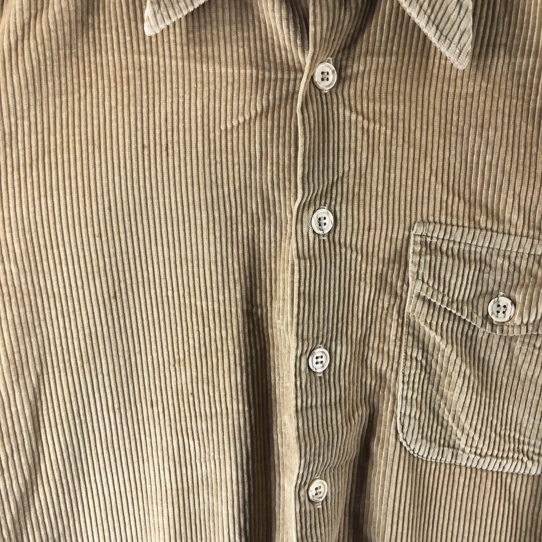 60s-70'S DONEGAL Long Sleeve Corduroy Shirt Men's Medium Size Vintage /eaa504566