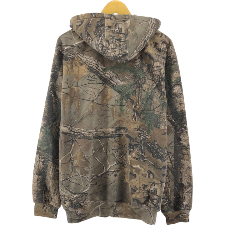 Carhartt ORIGINAL FIT Camouflage Pattern Real Tree Camo Sweat Full Zip Hoodie Men's M /eaa504576