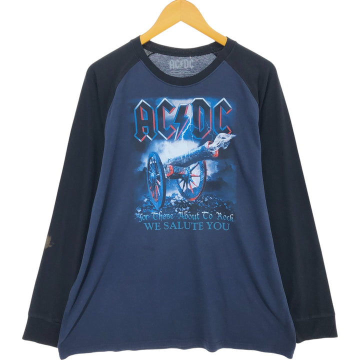 AC/DC 3/4 Sleeve Raglan Band T-Shirt, Band Tee, Men's XXL / eaa504601