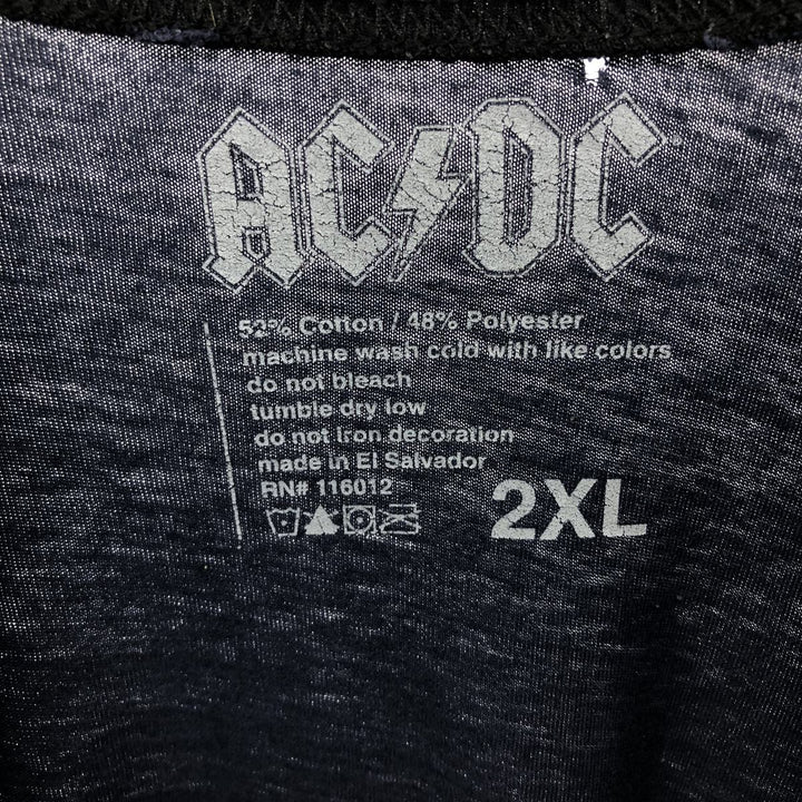 AC/DC 3/4 Sleeve Raglan Band T-Shirt, Band Tee, Men's XXL / eaa504601