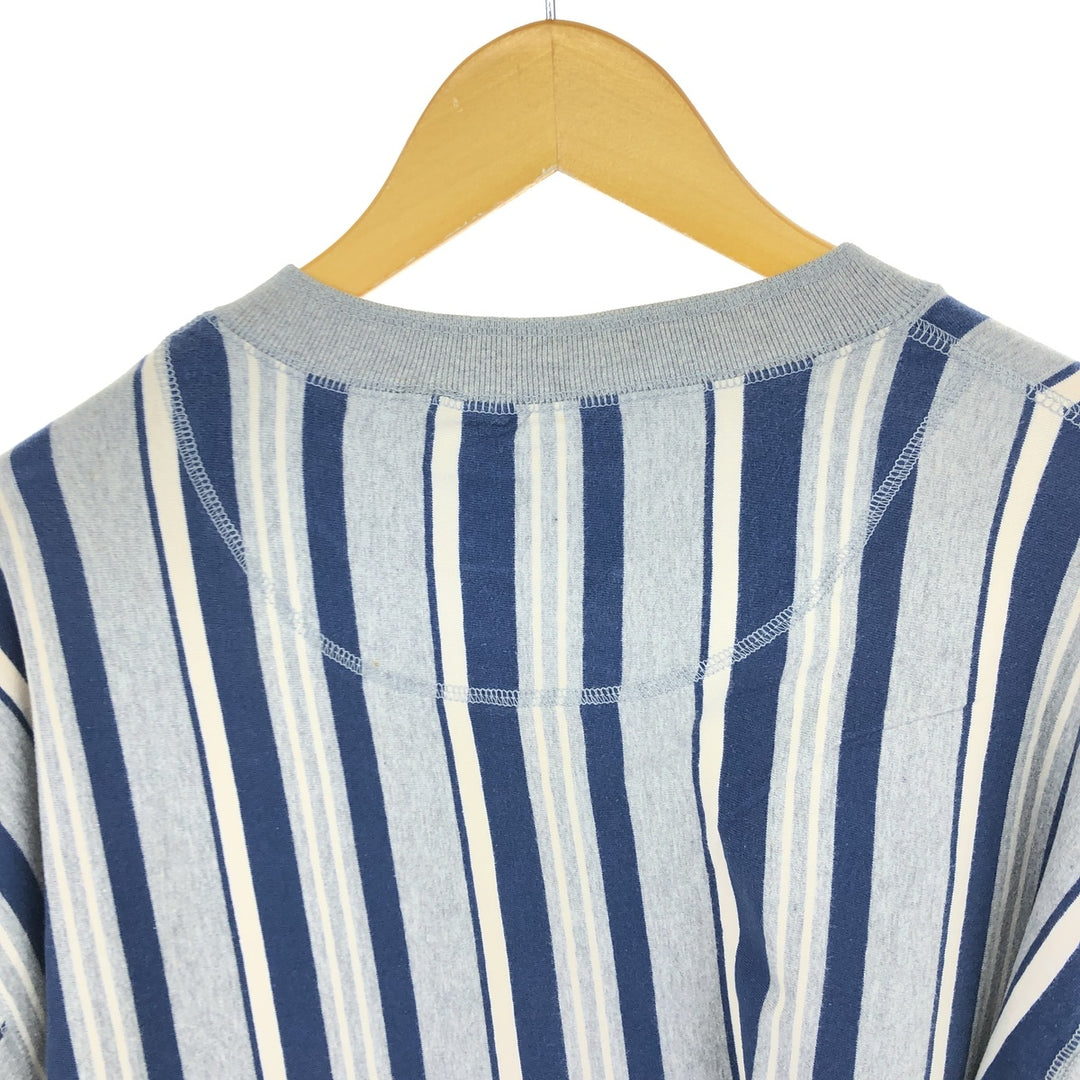 90'S Levi's Stripe Pattern Henley Neck Long T-Shirt Long Tee Men's XL Vintage /eaa504604