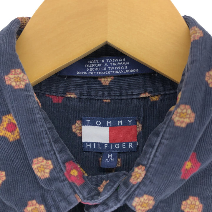 Tommy Hilfiger TOMMY HILFIGER all-over print long sleeve corduroy shirt men's size M vintage / eaa504700