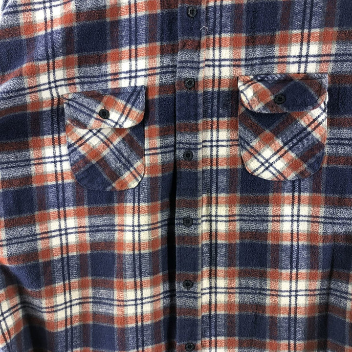 80s-90'S Dickies Long Sleeve Heavy Flannel Check Shirt Men's XL Vintage /eaa504707