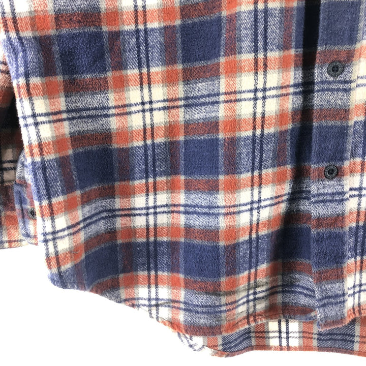 80s-90'S Dickies Long Sleeve Heavy Flannel Check Shirt Men's XL Vintage /eaa504707