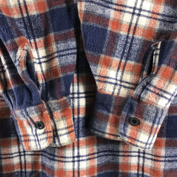 80s-90'S Dickies Long Sleeve Heavy Flannel Check Shirt Men's XL Vintage /eaa504707