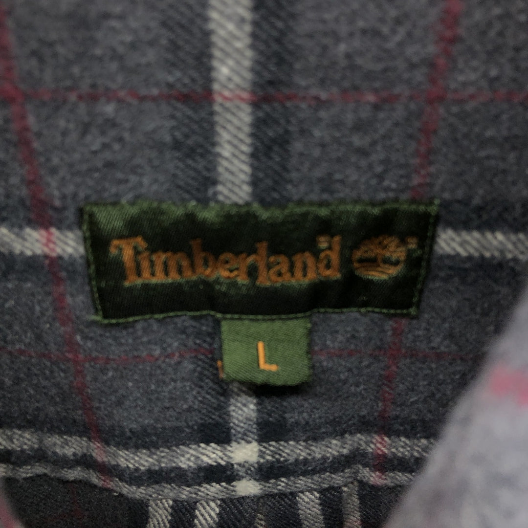 90s~00'S Timberland Long Sleeve Heavy Flannel Check Shirt Men's L Size Vintage /eaa504709