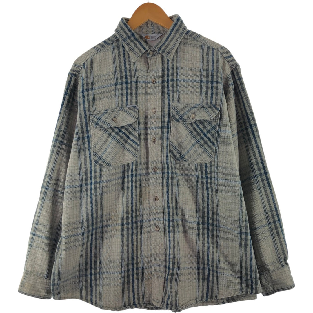 Carhartt Long Sleeve Heavy Flannel Check Shirt Men's Size L / eaa504711