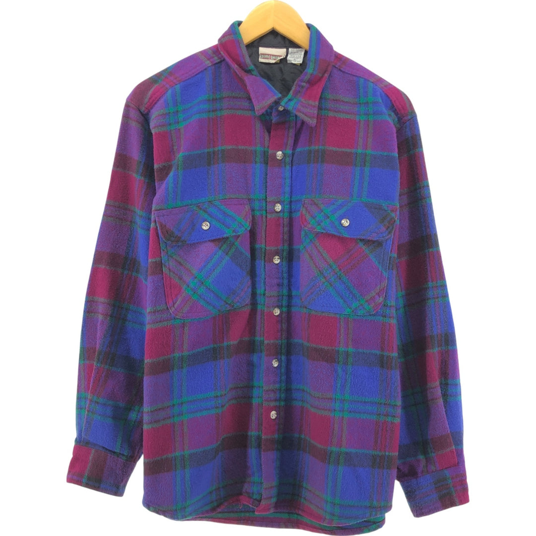 90'S FIELD and STREAM Long Sleeve Heavy Flannel Check Shirt Men's XL Vintage /eaa504716