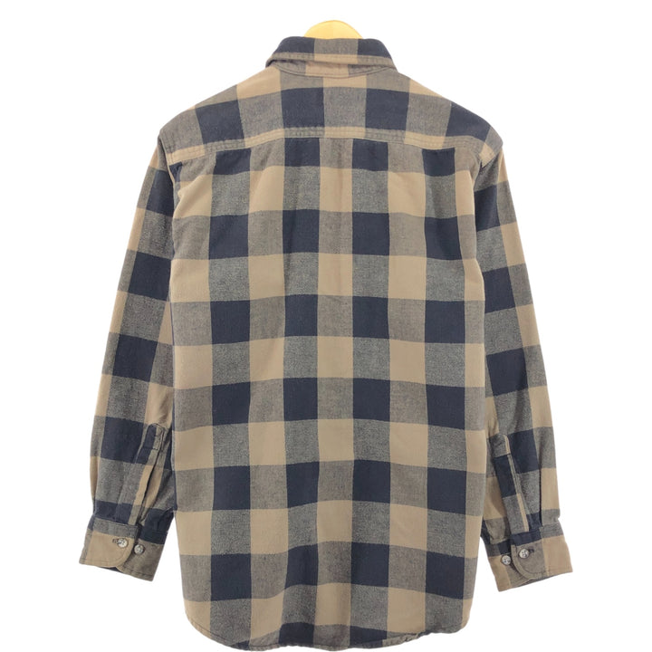 90'S St. John's Bay Vintage Long Sleeve Heavy Flannel Check Shirt, Men's Size L /eaa504717