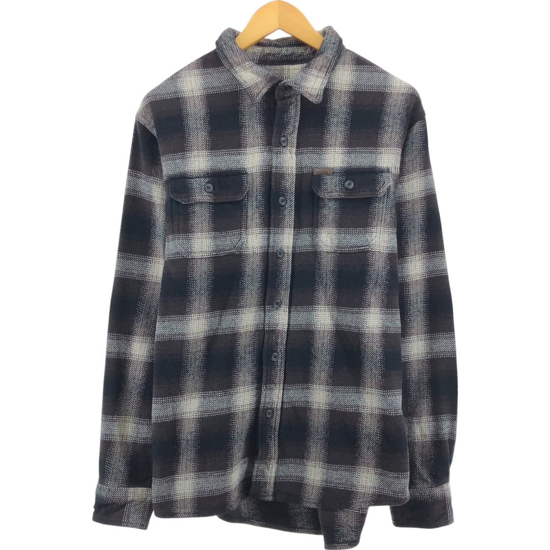 ORVIS Ombre Check Long Sleeve Heavy Flannel Check Shirt Men's L size / eaa504721