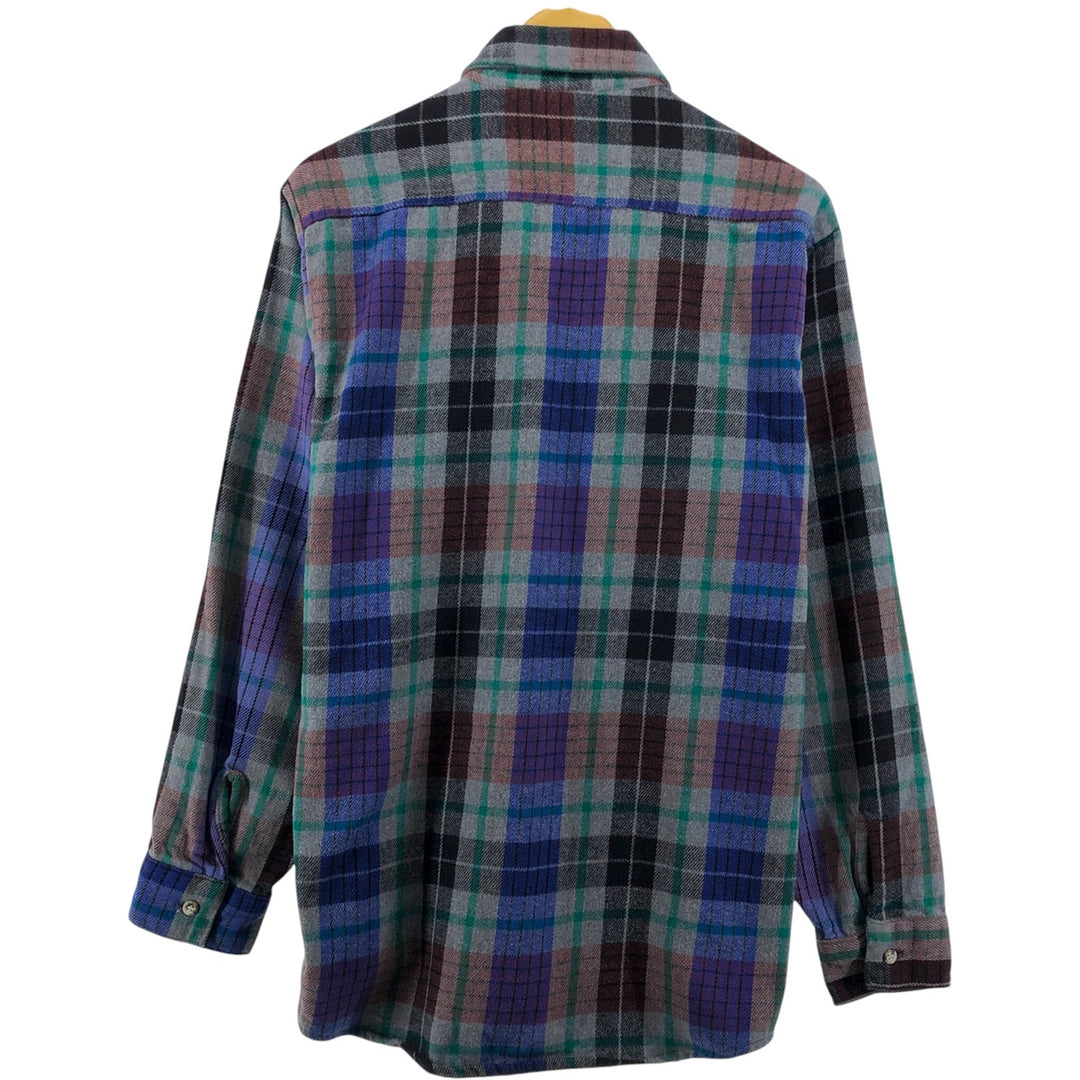 90'S Five Brother Long Sleeve Heavy Flannel Check Shirt Men's L Size Vintage /eaa504729