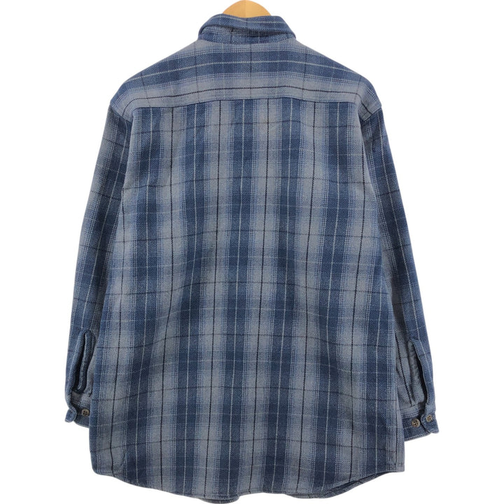 90s~00'S St. John's Bay Ombre Check Long Sleeve Heavy Flannel Check Shirt Men's L Size Vintage /eaa504734