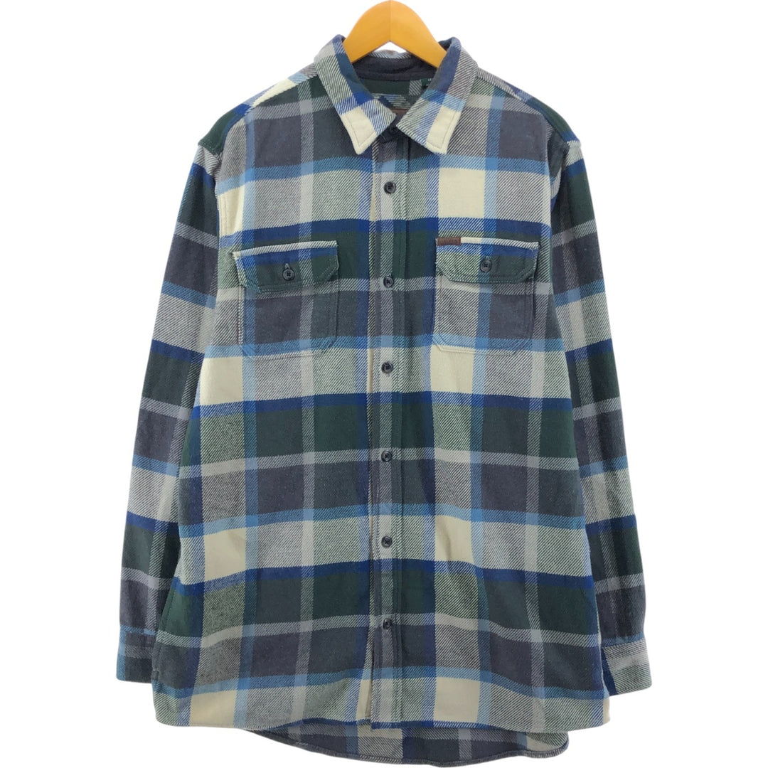 ORVIS Long Sleeve Heavy Flannel Check Shirt Men's Size L / eaa504737