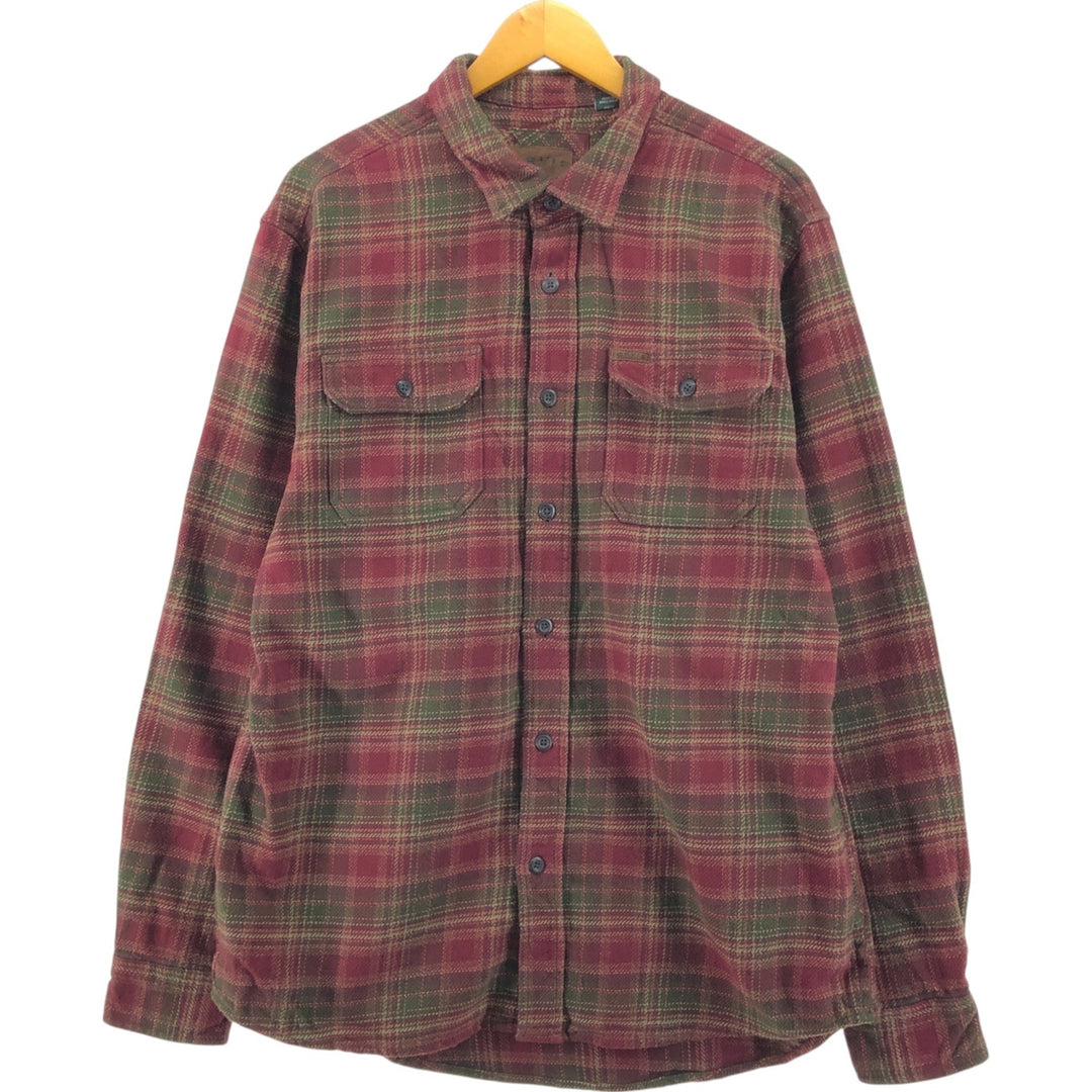 ORVIS Long Sleeve Heavy Flannel Check Shirt Men's Size L / eaa504738