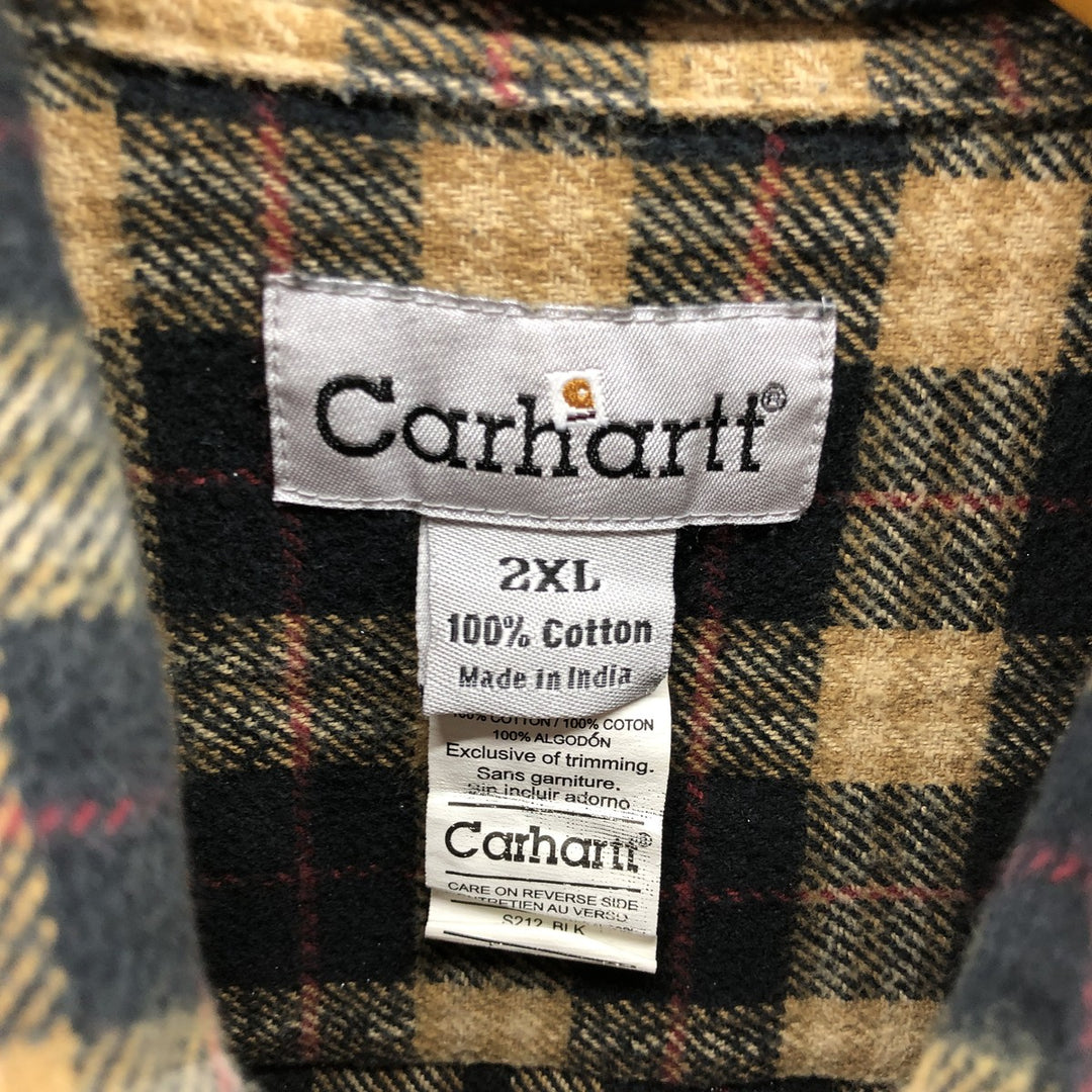 Carhartt Button-down Long Sleeve Flannel Check Shirt Men's XXL / eaa504743