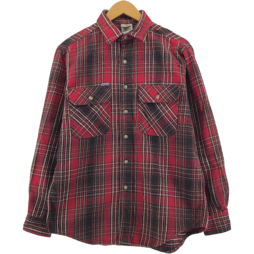 Carhartt Long Sleeve Heavy Flannel Check Shirt Men's Size L / eaa504744