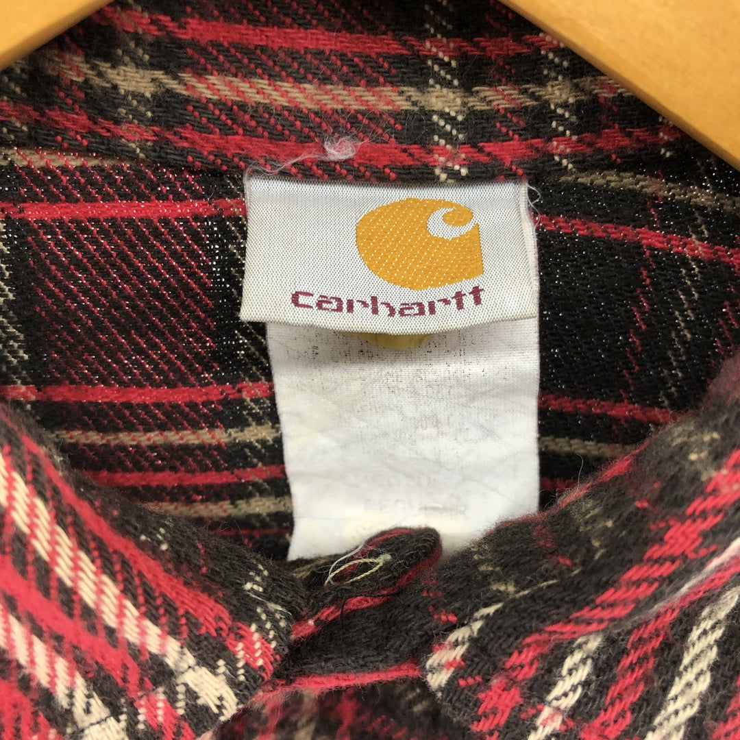 Carhartt Long Sleeve Heavy Flannel Check Shirt Men's Size L / eaa504744