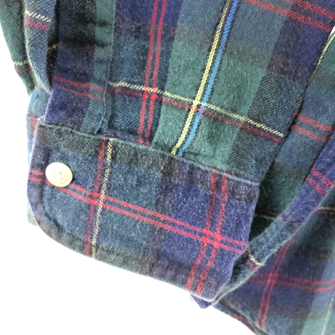 90'S Ralph Lauren CHAPS Long Sleeve Button Down Light Flannel Check Shirt Men's XL Vintage /eaa504751