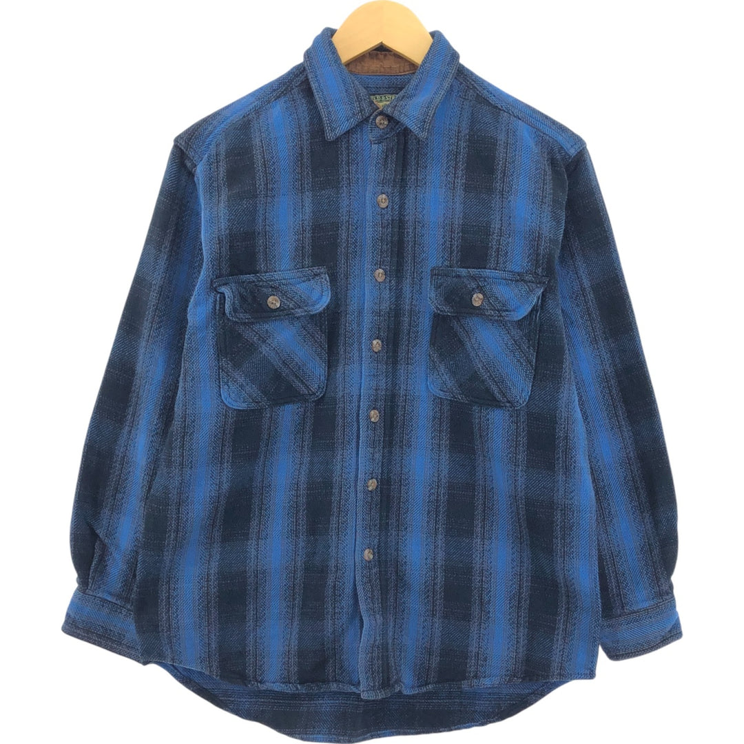 00'S FIELD and STREAM Long Sleeve Heavy Flannel Check Shirt Men's M /eaa504753