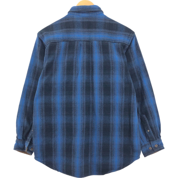 00'S FIELD and STREAM Long Sleeve Heavy Flannel Check Shirt Men's M /eaa504753