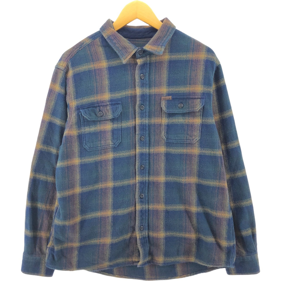 ORVIS Ombre Check Long Sleeve Heavy Flannel Check Shirt Men's XL / eaa504756