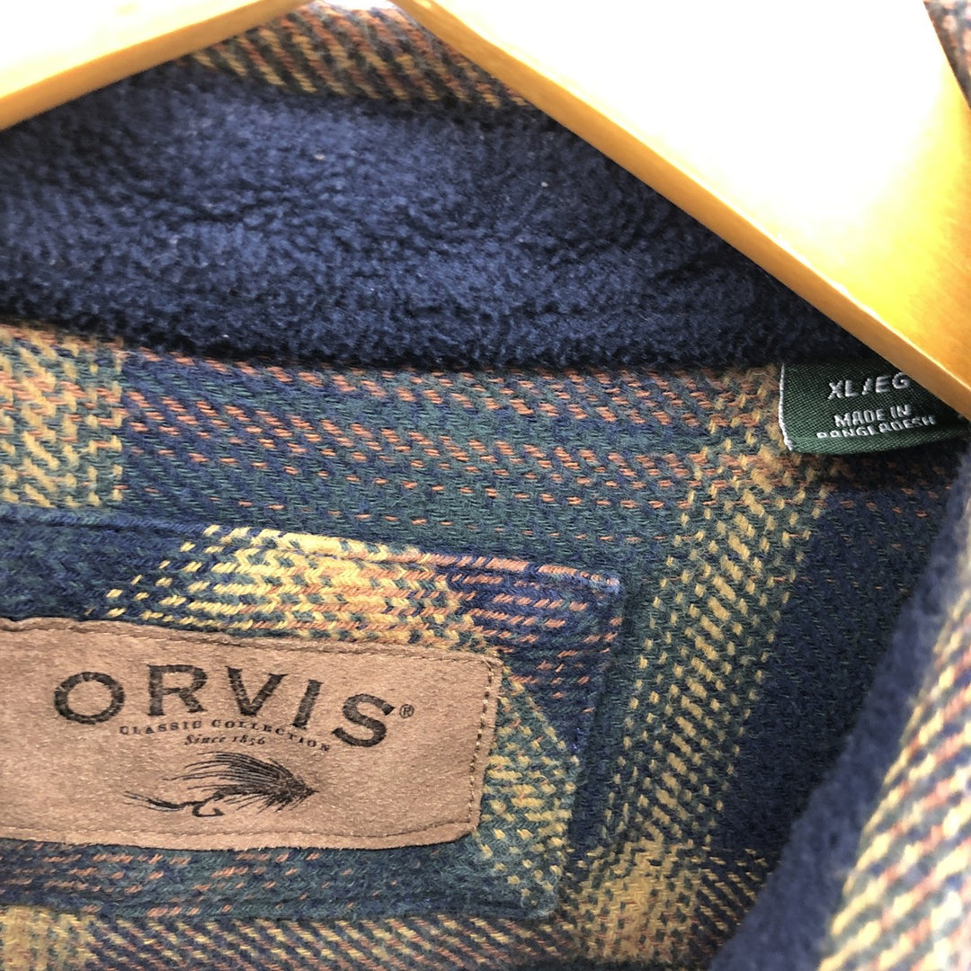 ORVIS Ombre Check Long Sleeve Heavy Flannel Check Shirt Men's XL / eaa504756