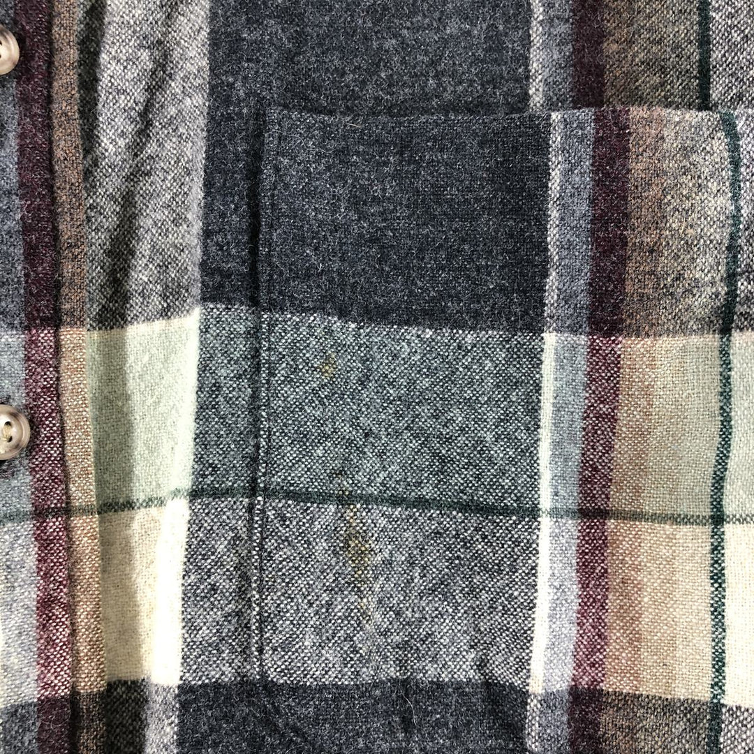 00'S Pendleton Check Pattern Wool Shirt Made in USA Men's L size /eaa504764