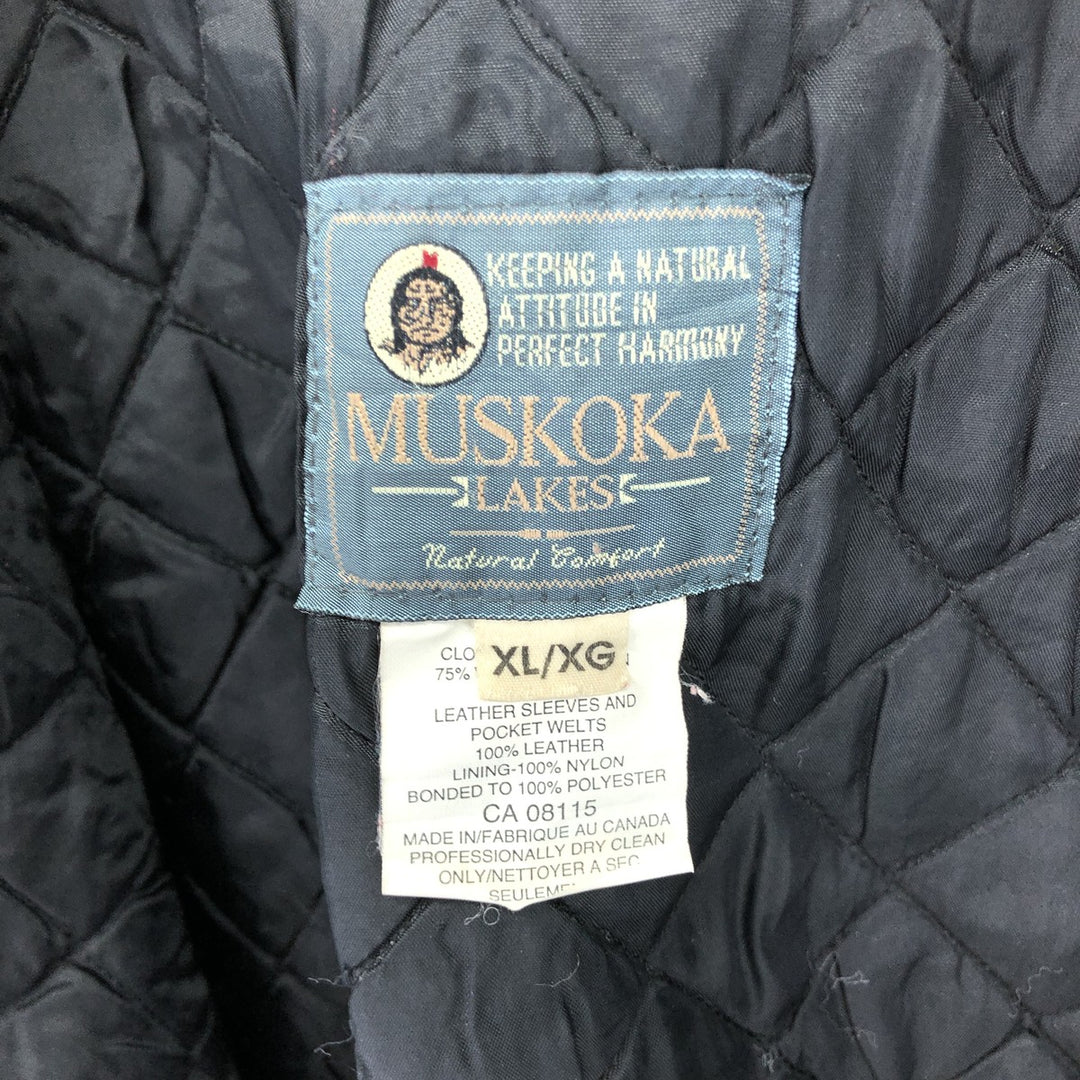 90'S MUSKOKA Wool Stadium Jacket Award Jacket Varsity Jacket Made in Canada Men's XL Vintage /eaa504920