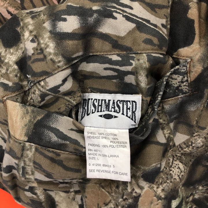 BUSHMASTER Camouflage Pattern Real Tree Camo Reversible Padded Jacket Puffer Jacket Men's Size L /eaa504952