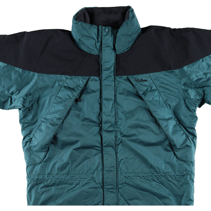 70s~80'S LL Bean Gore-Tex padded mountain jacket, shell jacket, puffer jacket, men's size L Nylon Green type dark green Vintage Second Hand