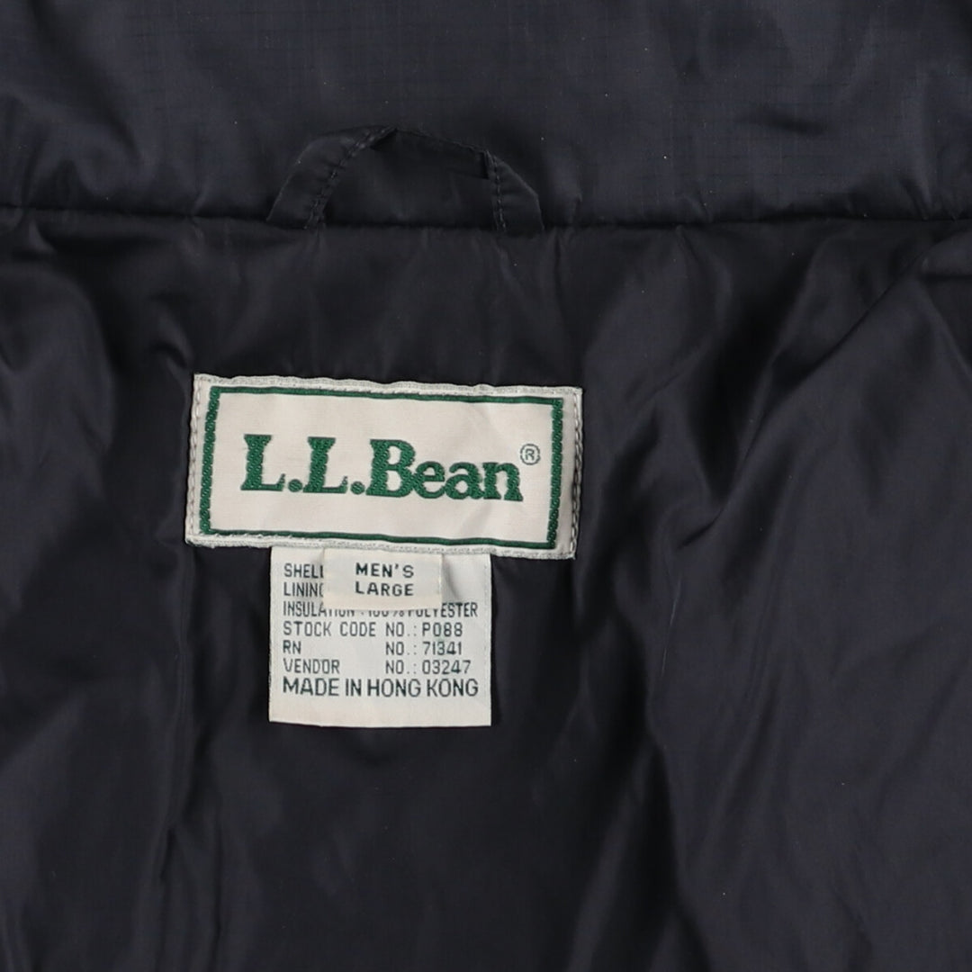 70s~80'S LL Bean Gore-Tex padded mountain jacket, shell jacket, puffer jacket, men's size L Nylon Green type dark green Vintage Second Hand