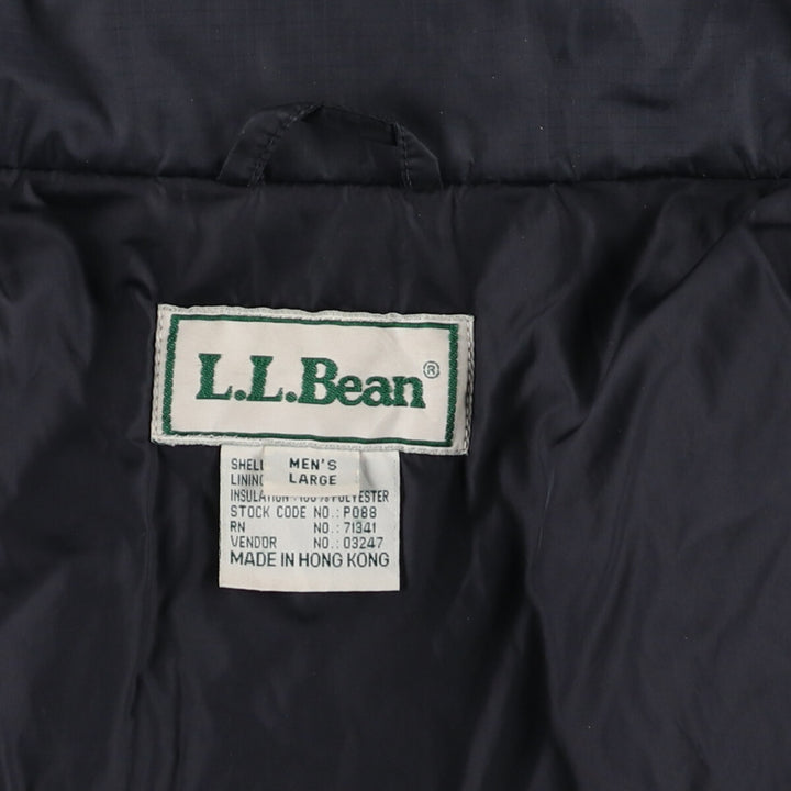 70s~80'S LL Bean Gore-Tex padded mountain jacket, shell jacket, puffer jacket, men's size L Nylon Green type dark green Vintage Second Hand