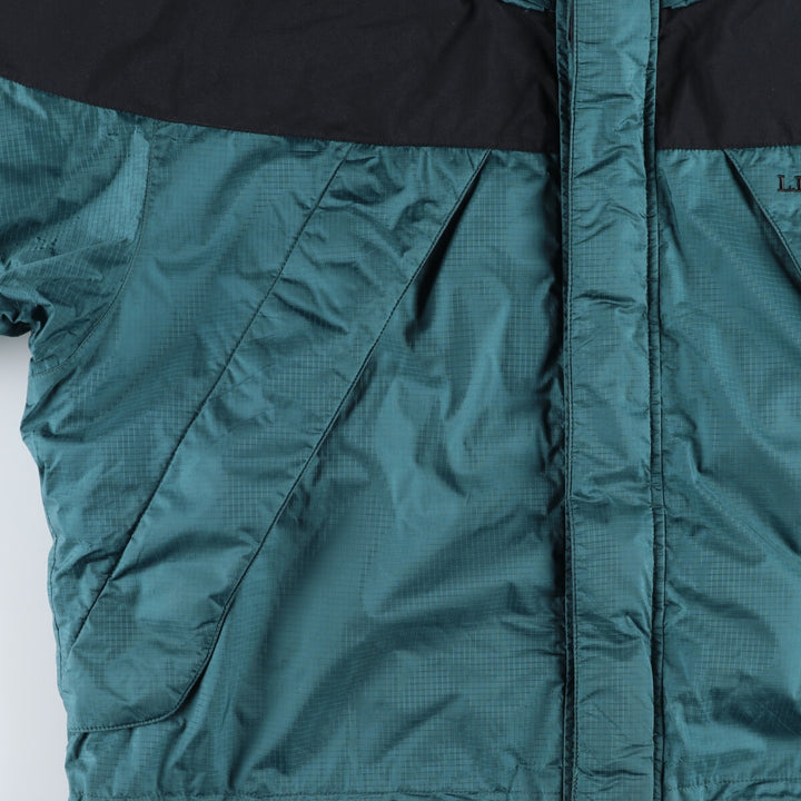 70s~80'S LL Bean Gore-Tex padded mountain jacket, shell jacket, puffer jacket, men's size L Nylon Green type dark green Vintage Second Hand