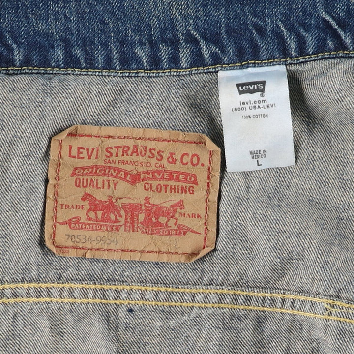 00'S Levi's 70534-9954 1st Type Denim Jacket G-Jean Men's Size L /eaa505018