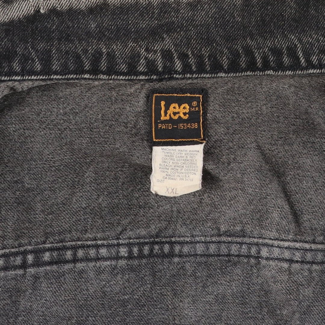 90'S Lee denim jacket, denim jacket, made in USA, men's XXL size, vintage /eaa505019