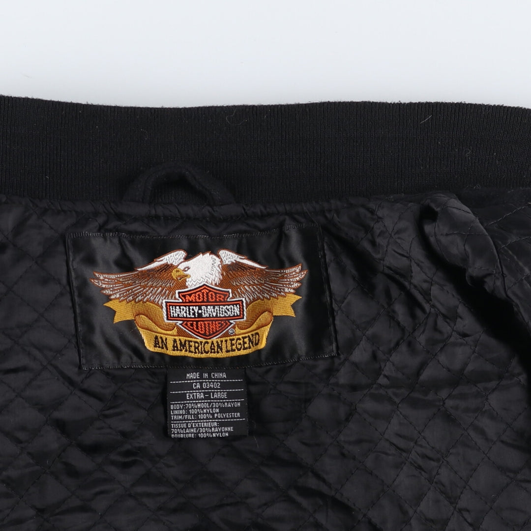 Harley Davidson Wool Blouson Wool Stadium Jacket Award Jacket Varsity Jacket Men's XL equivalent /eaa505047