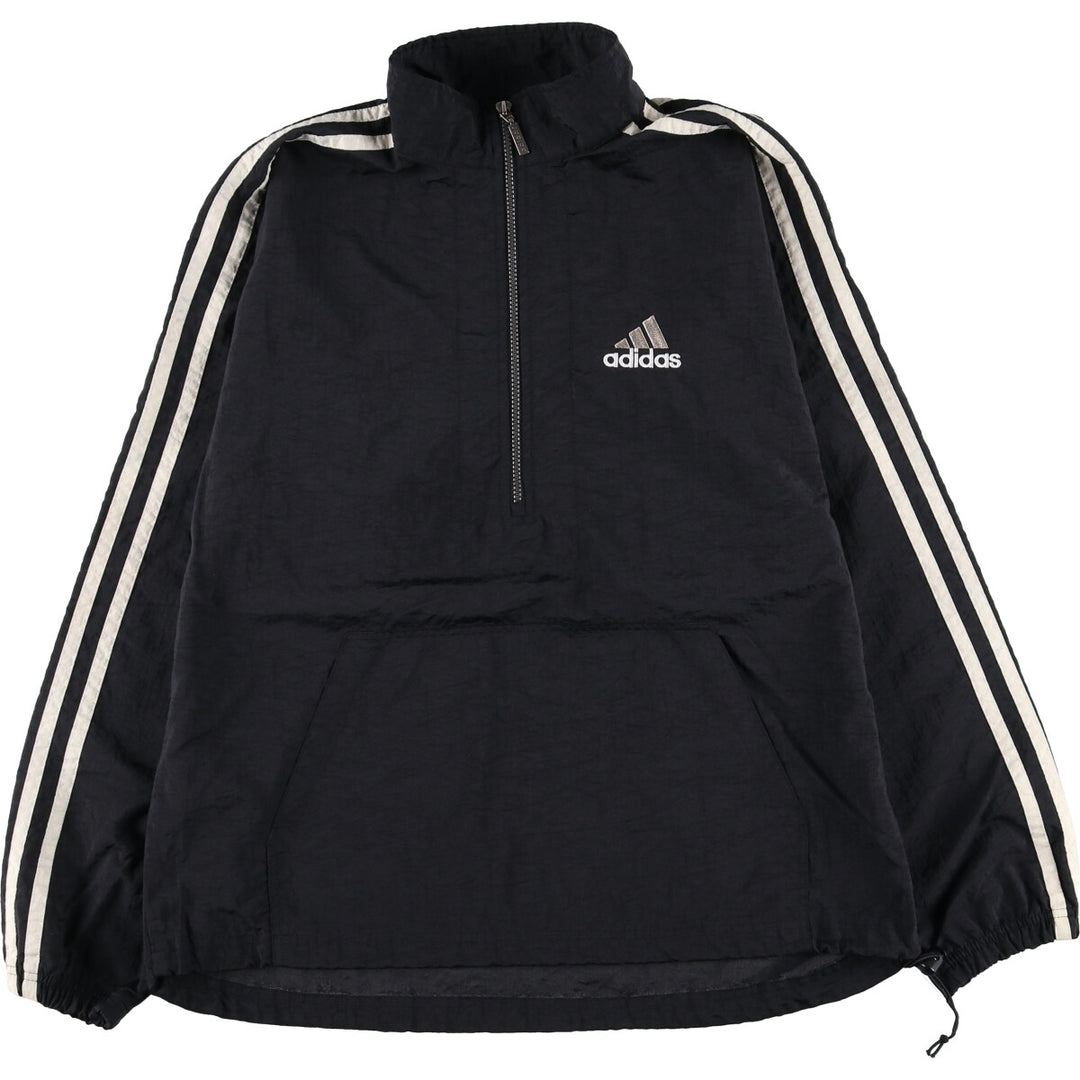 80'S Adidas Back Logo Half Zip Nylon Pullover Men's M Size Vintage / eaa505056