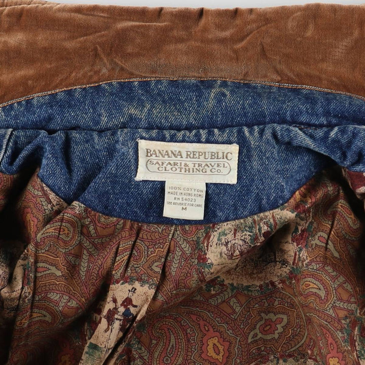 80'S Banana Republic Denim Coveralls Women's M Size Vintage cotton blue type Vintage Second Hand