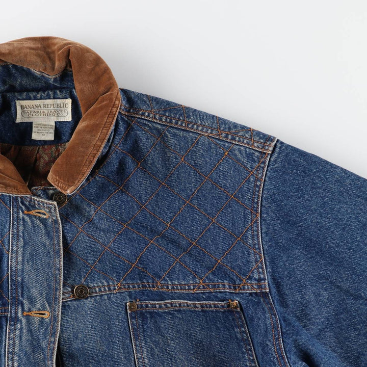 80'S Banana Republic Denim Coveralls Women's M Size Vintage cotton blue type Vintage Second Hand