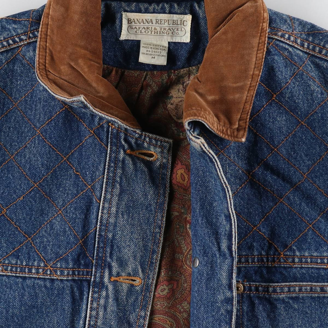 80'S Banana Republic Denim Coveralls Women's M Size Vintage cotton blue type Vintage Second Hand