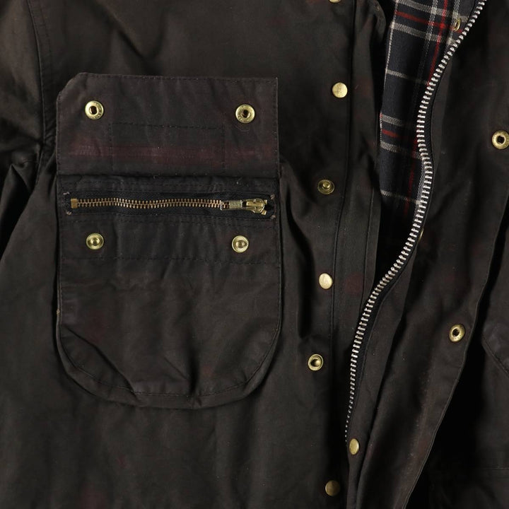 90'S Barbour Badged 3 Warrant Waxed Cotton Oiled Jacket Made in England Men's M Size Vintage /eaa505176