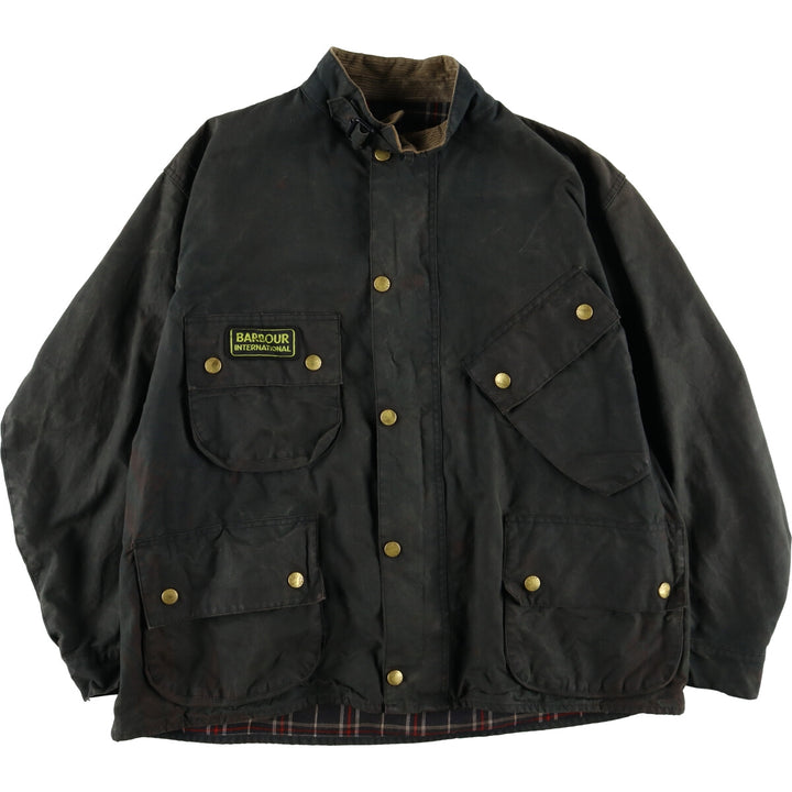 90'S Barbour International Suit, Old 3 Warrant, Waxed Cotton, Oiled Jacket, Made in England, Men's XL/eaa505177