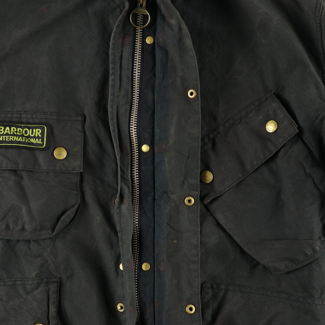 90'S Barbour International Suit, Old 3 Warrant, Waxed Cotton, Oiled Jacket, Made in England, Men's XL/eaa505177