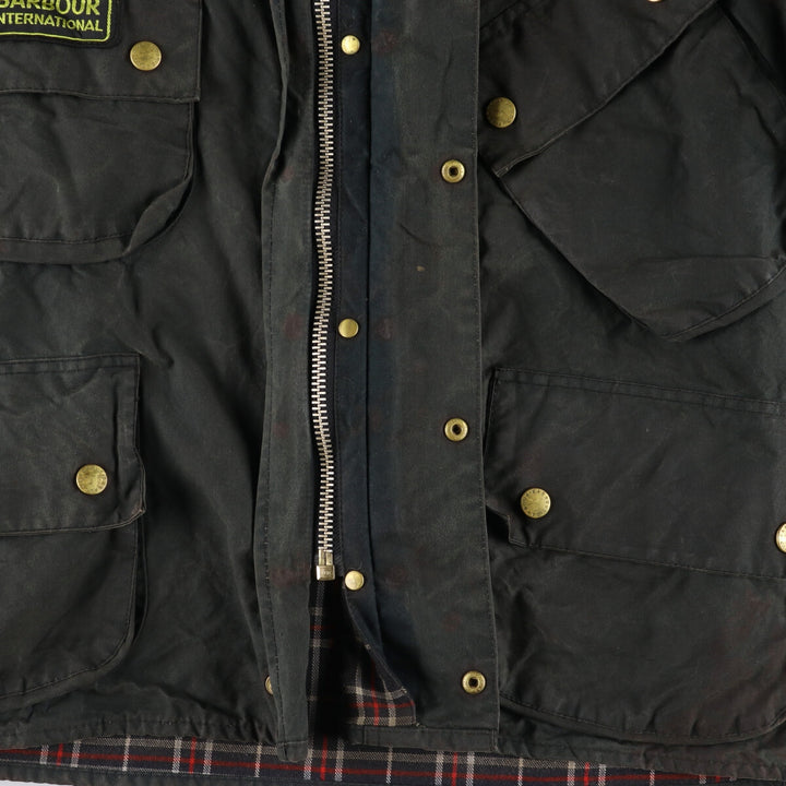 90'S Barbour International Suit, Old 3 Warrant, Waxed Cotton, Oiled Jacket, Made in England, Men's XL/eaa505177