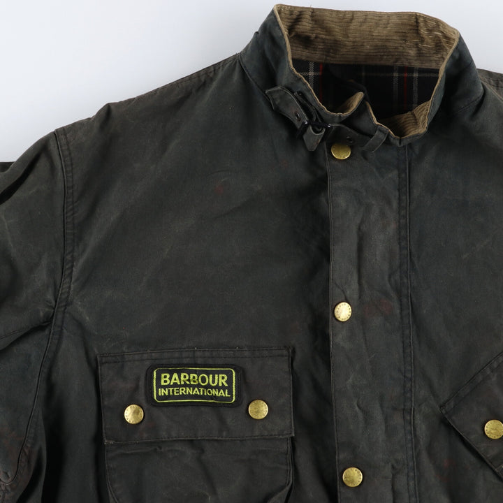 90'S Barbour International Suit, Old 3 Warrant, Waxed Cotton, Oiled Jacket, Made in England, Men's XL/eaa505177