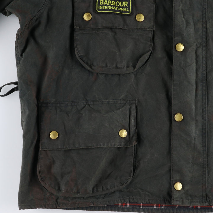 90'S Barbour International Suit, Old 3 Warrant, Waxed Cotton, Oiled Jacket, Made in England, Men's XL/eaa505177