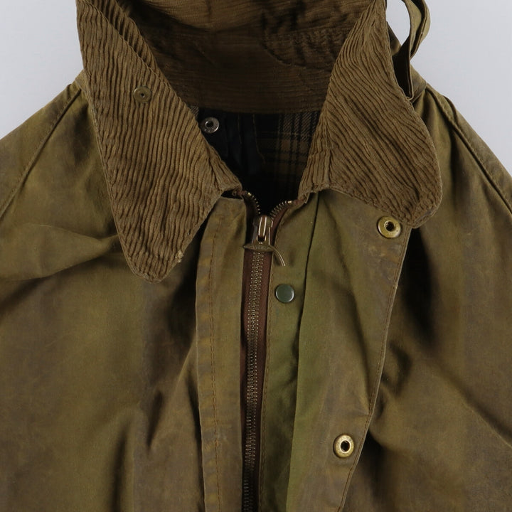 70s~80'S Barbour SOLWAY ZIPPER 1 Warrant Waxed Cotton Oiled Jacket Made in England Size 40 Men's M Vintage /eaa505187