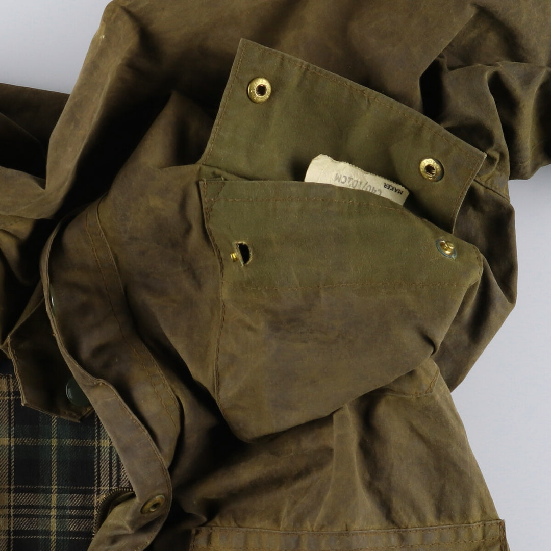 70s~80'S Barbour SOLWAY ZIPPER 1 Warrant Waxed Cotton Oiled Jacket Made in England Size 40 Men's M Vintage /eaa505187