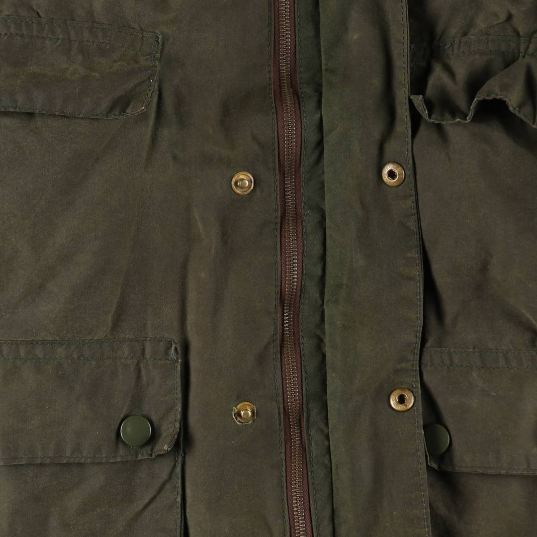 70s-80'S Barbour BEDALE 1 Warrant Waxed Cotton Oiled Jacket Made in England C42 Men's L size /eaa505188